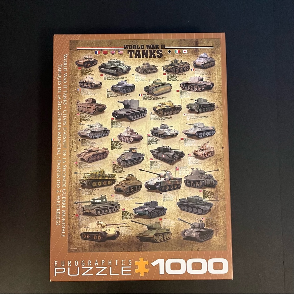 Eurographics World War II Tanks 1000 Piece Jigsaw Puzzle WW2